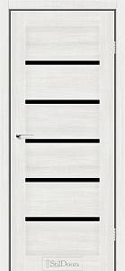 Дверное полотно Riko Limo Маренго 800*2000 екошпон 38 мм стекло черное