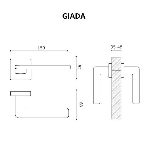Дверна ручка SYSTEM Giada RO11 CBM Матовий Хром