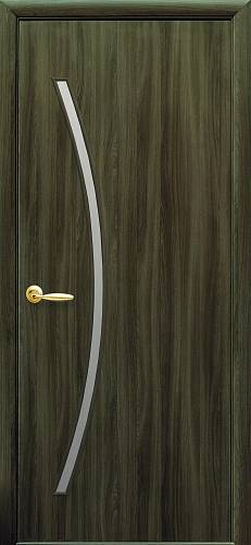 Дверне полотно Новий стиль Дива кедр (700*2000) экошпон стекло сатин