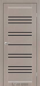 Дверь межкомнатная Darumi Versal Серый краст (800*2000) стекло черное(Ск_Д)