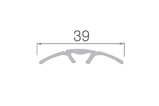 П-10(390/200)-08 Порог Омис (40мм) гладкий потай махонь (1800мм)