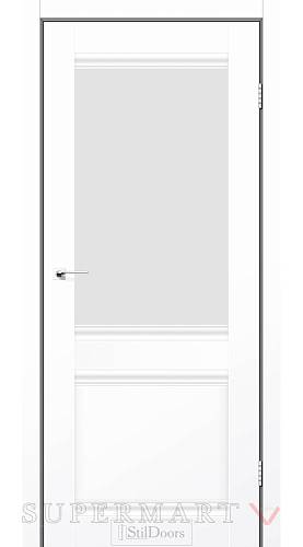 Дверне полотно CAPITAL 02 800 х 2000, Білий мат, Сатин білий