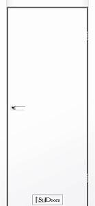 Дверне полотно LOFT ALUMINIUM  Stil  ПВХ  Глухая Белый Мат 800*2000 молдинг Антрацит обычный торец