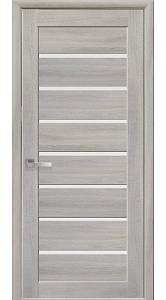 Дверне полотно КДФ LIRA шимо пекан екошпон скло сатин 800*2000