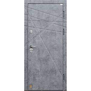 Двері вхідні Форт Нокс Стандарт Мрамор темный/бетон сніжний  850 х 2030