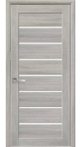 Дверне полотно КДФ LIRA шимо пекан екошпон скло сатин 800*2000