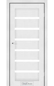 Дверне полотно FLORIDA StilDoors Белое дерево  (800*2000) ПВХ, стекло сатин (СК)