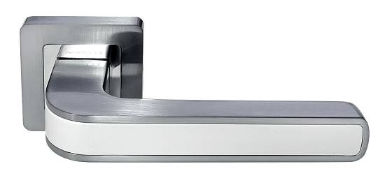 Дверні ручки Morelli Exclusive Dyi MH-46 SC/W- S55 матовий хром/білий