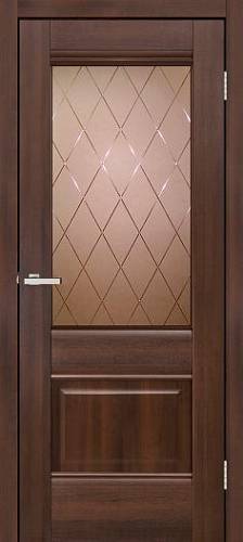 Дверь  Doors Smart С070 дуб бордо (800*2000) ПВХ, стекло бронза (Ск)