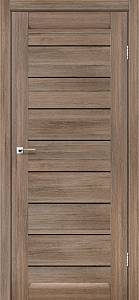 Дверь межкомнатная Leador Neapol серое дерево (800*2000) sincrolam, черное стекло