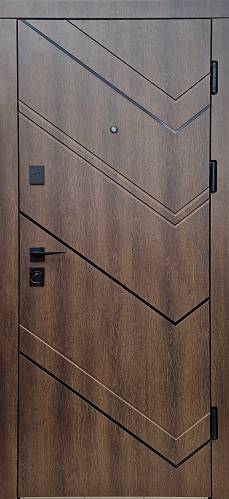 Двері вхідні Форт Нокс Стандарт Дрімвуд темний/Полотно Норд Антискрейч 850 х 2030 ліва