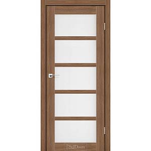 Дверне полотно Hamlet StilDoors Iталійський Горіх (800*2000) ПВХ, стекло сатин