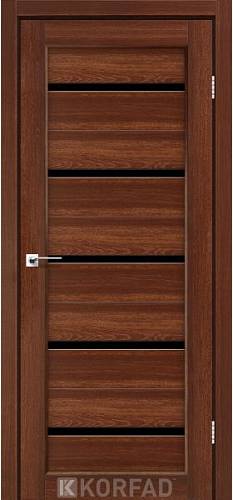 Двери Korfad Porto РR-02  орех 0,80х2 стекло черное