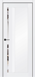 Дверне полотно Darumi  FLORIANA-03 800 х 2000, Сріблястий блиск, ГЛУХE+Сатин білий