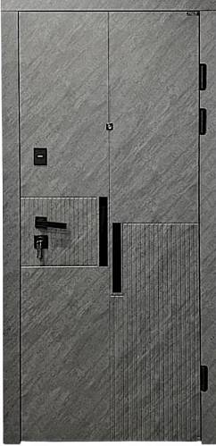 Двері вхідні Портала Quadro Termo Дует  Блек Зріз каміння Бетон сніжний 870*2040 ліва