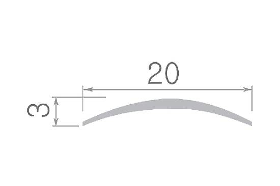 П-4 (202) -21 Поріг Оміс (20 * 3 мм) стикувальний гладкий дуб мокко (1800мм)