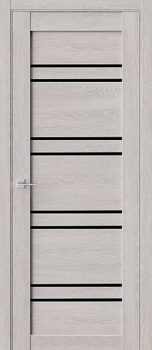 Двері  міжкімнатні FDC (QD) модель Re51 Дуб Сірий 600х2000 скло BLK