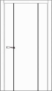 Двері міжкімнатні модель CL35 (60,70,80,90) ПВХ+молдинг
