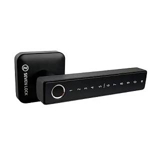 Розумний замок SEVEN LOCK SL-7738BF чорний, на квадратній розетці