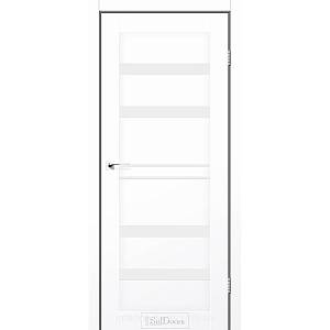 Дверне полотно CUBA StilDoors Белый кристал  (800*2000) ПВХ, скло сатин