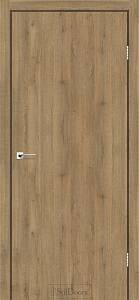 Дверне полотно LOFT StilDoors Дуб Крафт (800*2000) ПВХ, глухое торец чорний матовий