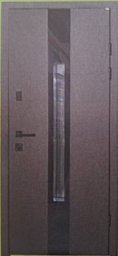 Двері вхідні Портала Trio Термо Полімер Бісмарк (скло) Дуб темний патина ЧКФ 850*2040