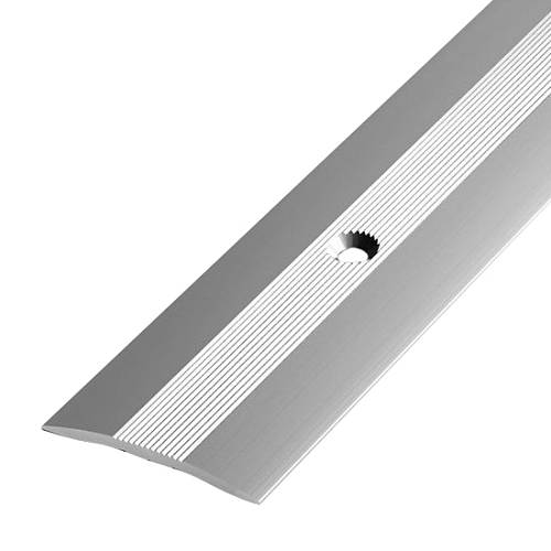 400-01Порог Омис (40*3мм) рифленый серебро (1800мм)