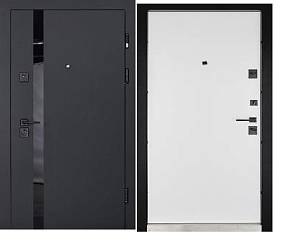 Двері вхідні Abwehr (Grand) Stella   515/0)860/960х2050 (Черная текстура/білий мат)