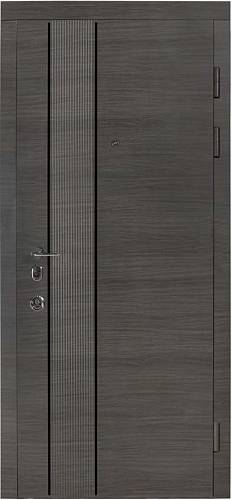 Двері Вхідні Булат Термо К-84 мод 529/172  Венге горизонт сірий/ Шелл горизонт 950мм ліві СДн