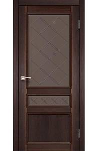 Двери Kоrfad CL-05 со штапиком стекло бронза 0,8х2 М1 орех