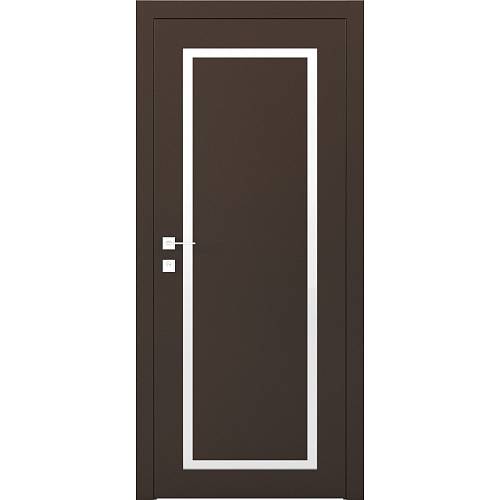 Дверь Родос Porto 2 RAL 8014 (800*2000) окрашенная, стекло двухсторонний сатин