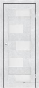 Дверне полотно NEPAL StilDoors Светлый бетон (800*2000) ПВХ, стекло сатин