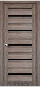 Двери Korfad Porto РR-02  дуб грей 0,80х2 стекло черное