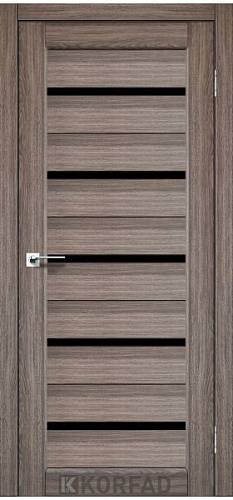 Двери Korfad Porto РR-02  дуб грей 0,80х2 стекло черное