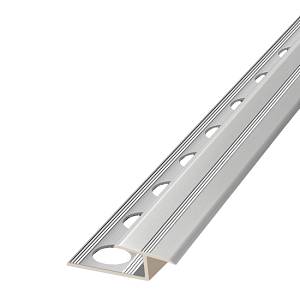 610-01 Порог Омис (10,5*22мм) стеновой серебро для плитки (2500мм)