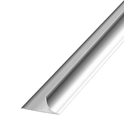 608-01 Порог Омис (10мм) внутренний угол серебро для плитки (2500мм)