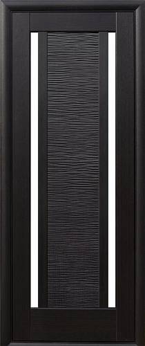 Дверне полотно Новий стиль Луиза венге new (600*2000) ПВХ De Luxe стекло сатин СНЯТО