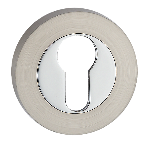 Накладка MVM на замок під циліндр E3 SN/CP матовий нікель/полірований. хром (цинковий сплав)