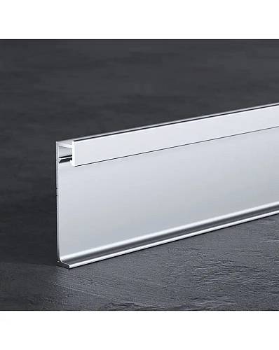 Алюмінієвий плінтус для підвісної установки Best Deal Silver анодований 7/60 (2,5 м) Профіль Центр