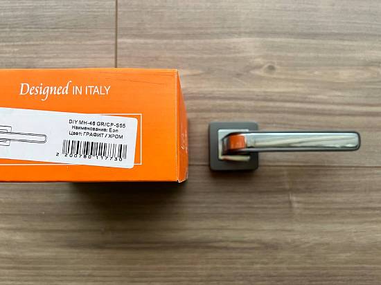 Дверные ручки Morelli Exclusive Dyi MH-46 GR/CP-S55 ЦАМ графит/хром