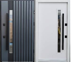 Двері Straj PF.St. Mottura  Rio S Loft  (870,970х2050) Антрацит/ Білий атлас (ручка DMD kv)