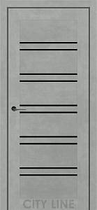 TERENZA City Line Express (700 х 2000, Бетон Чикаго, Чорне скло)