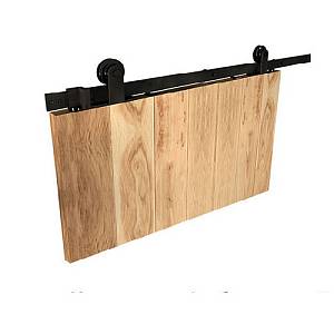 Комплект фурнітури для розсувних дверей ValcompLUNA MINI на 1 двері, з направляючою 1220 мм, Design Line, чорний мат.