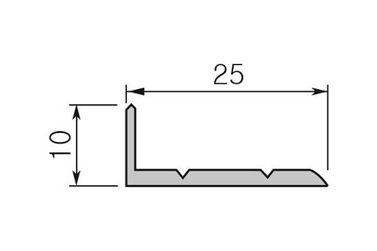 320-03 Поріг Оміс (10 * 20мм) для внутрішніх кутів золото (1800мм)