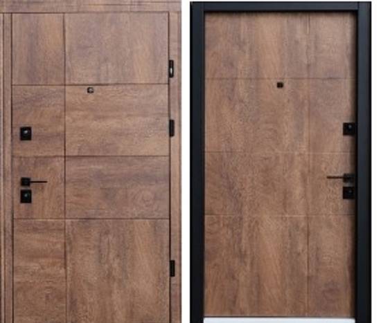 Двері вхідні Straj  Terra S New (860/870*2040) Спил дерева коньяк/Спил дерева коньяк