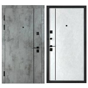 Двері вхідні Artiz Тип 10 Модель 554 (квадро) Оксид темний/ Бетон сніжний 850мм праві МДФ/МДФ