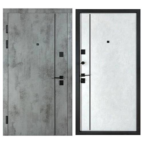 Двері вхідні Artiz Тип 10 Модель 554 (квадро) Оксид темний/ Бетон сніжний 850мм праві МДФ/МДФ