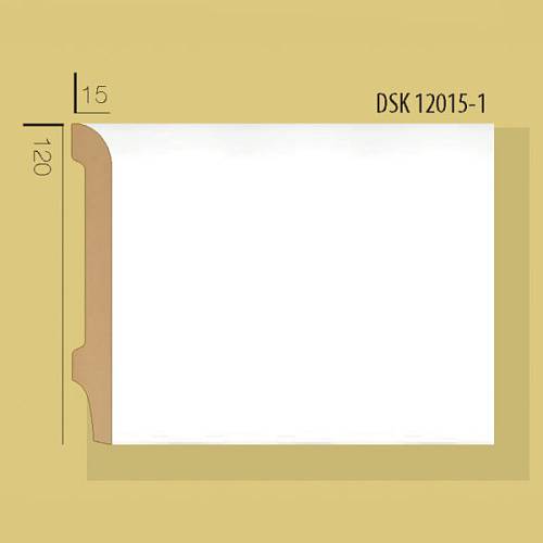 Плінтус Decolux DSK 12015 білий 120 * 15 * 2400мм (15шт/уп)
