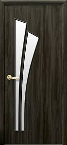 Дверне полотно Новий стиль Лилия кедр (600*2000) экошпон стекло сатин
