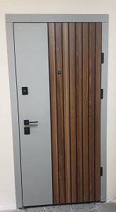 Двері вхідні Berez Standart Mul-t-Lock Delica винтаж/каштан /Аризона біла текстура 850*2040 права